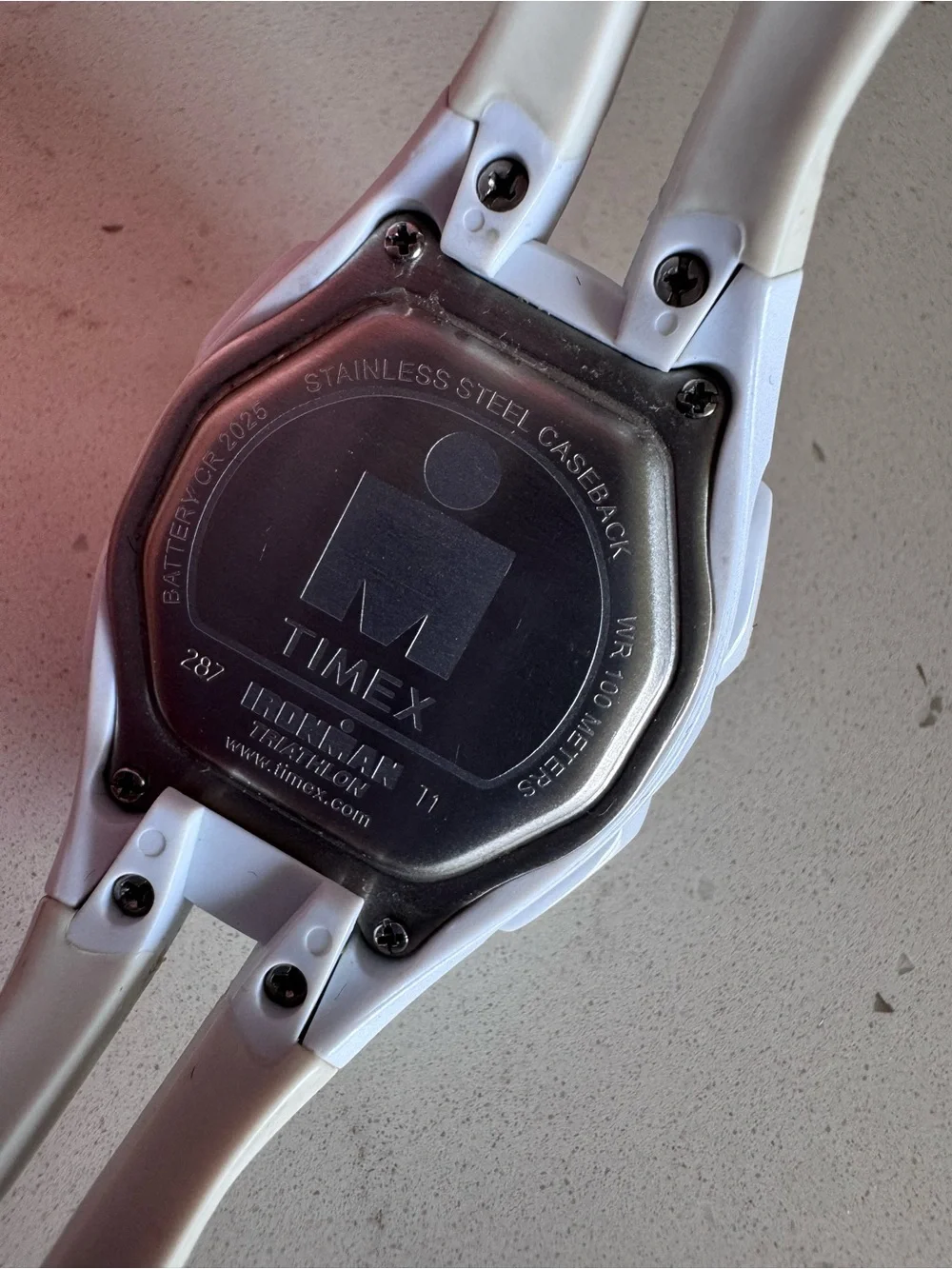 Timex Ironman White and Silver Digital Sports Watch - White Rubber